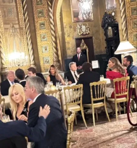 Trump family gathering at Mar-a-Lago Christmas dinner with Donald Trump and Melania Trump